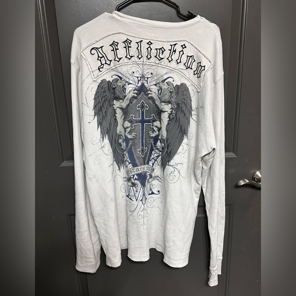 Affliction Y2K Thermal Unisex 3XL Long Sleeve Grunge Goth Wings
